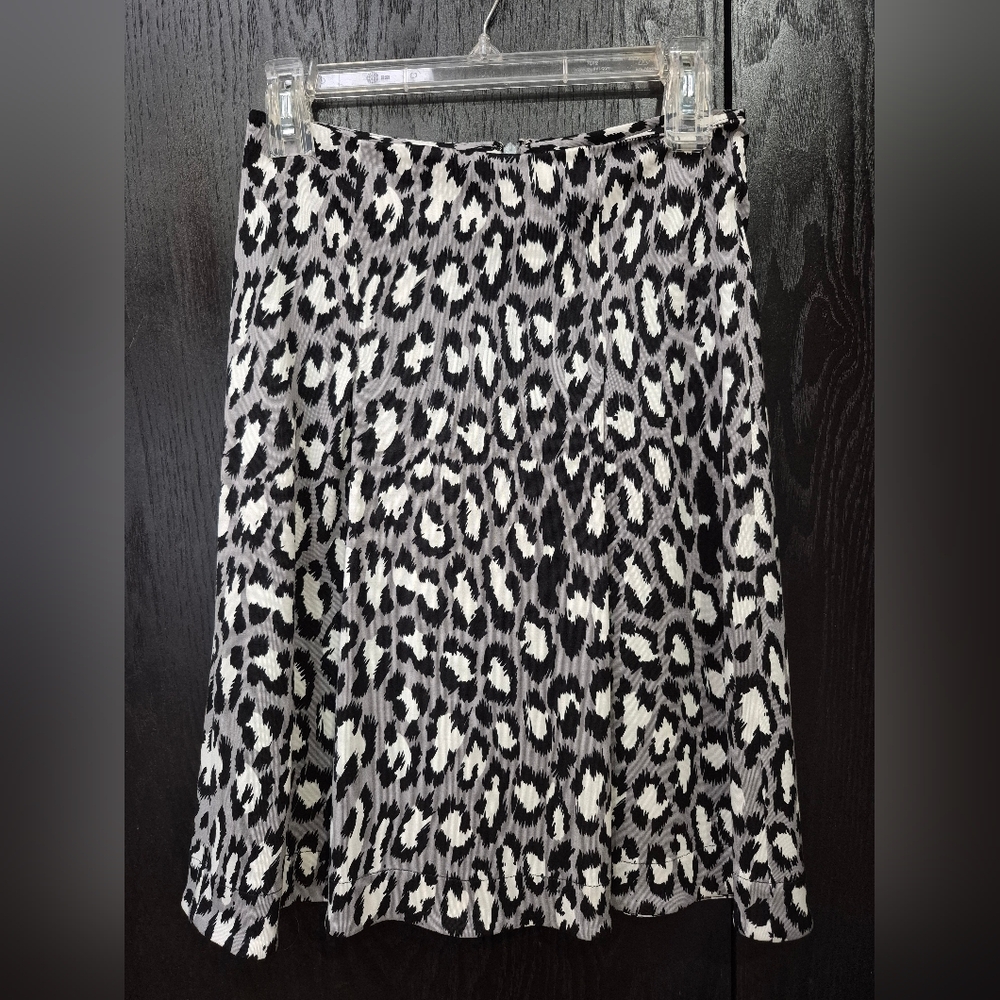 Diane Von Furstenberg Allie Leopard Skirt Sz 2